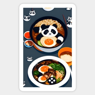 cute panda ramen art drawing illustration Sticker